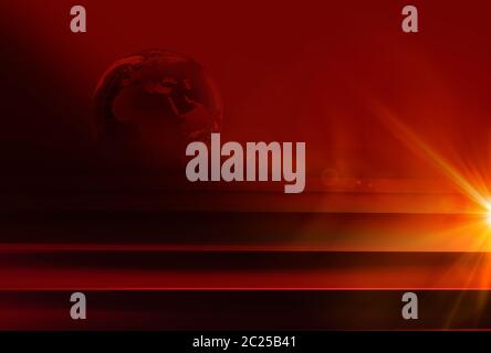 Graphical red theme news background, Suitable forTv and virtual media presentation backdrop. Stock Photo