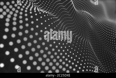 Abstract background. Molecules technology with polygonal shapes, connecting dots and lines. Connection structure. Big data visualization. Stock Photo