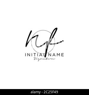 NF Initial letter handwriting and signature logo. A concept handwriting ...