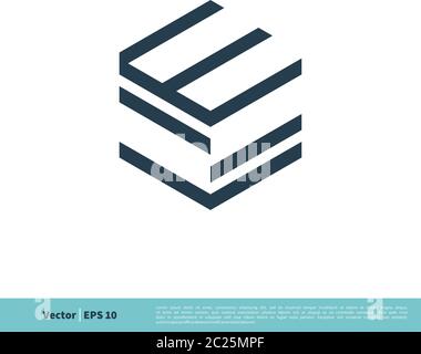 Hexagon Lines Icon Vector Logo Template Illustration Design. Vector EPS 10. Stock Vector