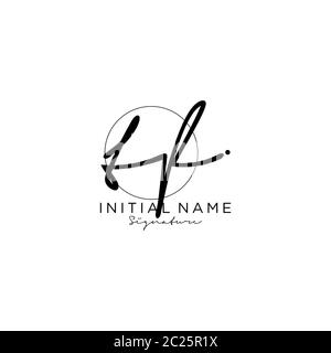 TF Initial letter handwriting and signature logo. A concept handwriting ...