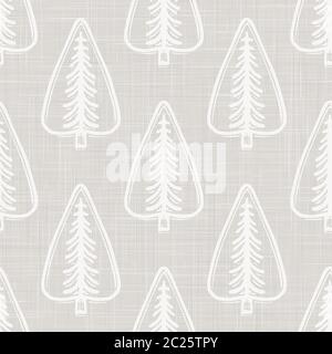 Gray French Linen Texture Background printed with White Daisy Flower ...