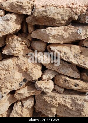 Quarry stone work in closeup Stock Photo