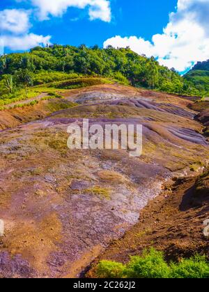 Twenty-Three Colored Earth, Mauritius Island, vallée des couleurs Stock ...