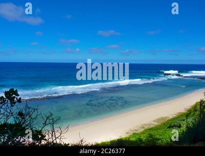 Roche qui pleure, Gris Gris Beach in Mauritius island Stock Photo