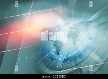 Growing Busines Background Through the Whole World Stock Photo