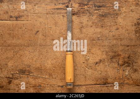 Rasp tool for wood on a vintage texture Stock Photo
