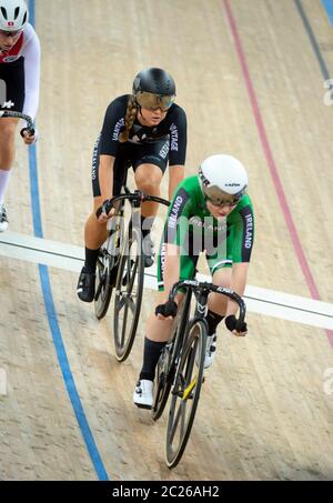 HONG KONG,HONG KONG SAR,CHINA: DECEMBER 1st 2019.  UCI Track cycling World Cup 3rd Leg. Women’s Omnium heat.New Zealand’s Michaela DRUMMOND Alamy Stoc Stock Photo