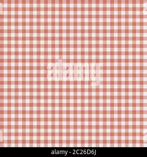 Dishcloth Gingham Seamless Vector Repeat Pattern Background. Red and White Classic Table Cloth and Kitchen Cooking Rag Textile Fabric. Vector Eps 10 Stock Vector
