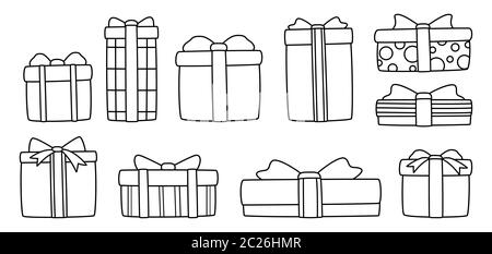 https://l450v.alamy.com/450v/2c26hmr/present-box-flat-line-set-cartoon-birthday-party-boxes-different-shapes-with-ribbon-bows-black-linear-holiday-cute-traditional-gifts-christmas-or-new-year-design-collection-vector-illustration-2c26hmr.jpg