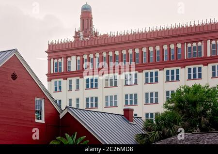 Flagler College is pictured, April 10, 2015, in St. Augustine, Florida. The private liberal arts college was founded in 1968. Stock Photo