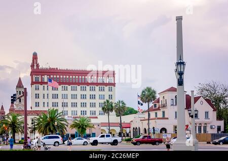 Flagler College is pictured, April 10, 2015, in St. Augustine, Florida. The private liberal arts college was founded in 1968. Stock Photo