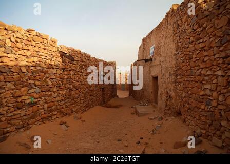 Streets of the Chinguetti old city, Mauritania Stock Photo