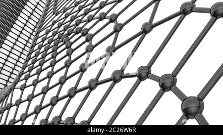 background of black three-dimensional spheres. illustration. 3d render Stock Photo