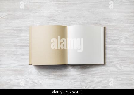 Opened blank booklet Stock Photo