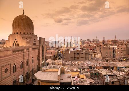 sunset scenery at Cairo Egypt Stock Photo