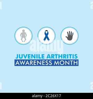 vector illustration of juvenile arthritis awareness month celebrate in july every year concept poster design Stock Vector