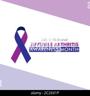 vector illustration of juvenile arthritis awareness month celebrate in july every year concept poster design Stock Vector