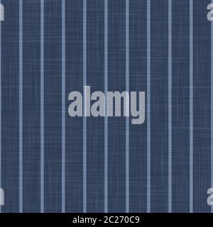 Blue Chambray Pinstripe Texture Background. Classic Preppy Shirting Stripe Seamless Pattern. Close Up Weave Suit Fabric in Denim Ticking for Wallpaper Stock Vector