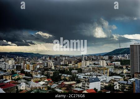 View to new central areas of Tbilisi's downtown Stock Photo