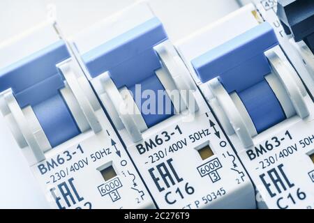 Electric Supply Switchers Stock Photo