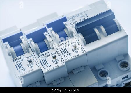 Electric Supply Switchers Stock Photo