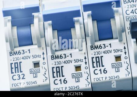 Electric Supply Switchers Stock Photo
