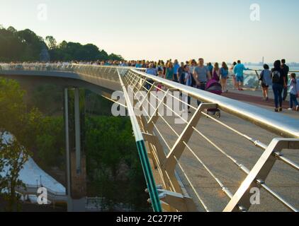 Kiev new Pedestrian-Bicycle Bridge Stock Photo