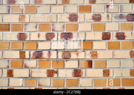 Background from a fine beige brick wall Stock Photo
