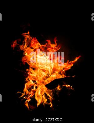 Fire on black background Stock Photo