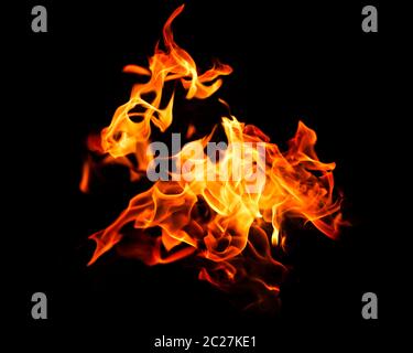 Fire on black background Stock Photo