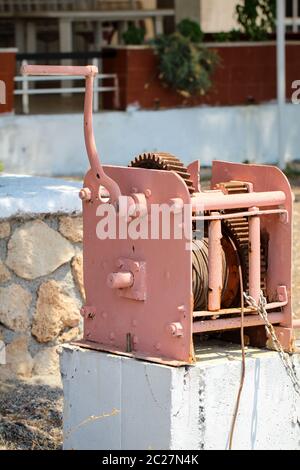 Metal Cable on the Winch Reel for Transportation and Self-pulling Stock  Image - Image of frame, cable: 124926339