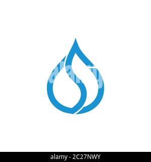 letter s water drop line logo vector Stock Vector