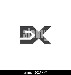 letter sx simple arrow geometric design symbol logo vector Stock Vector
