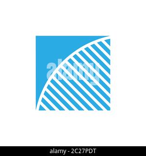 arrow square geometric logo vector Stock Vector