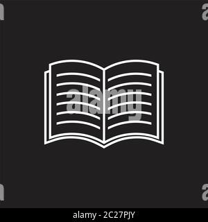simple book thin line symbol vector Stock Vector