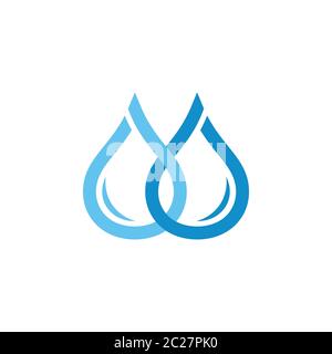 linked drop water fresh symbol vector Stock Vector