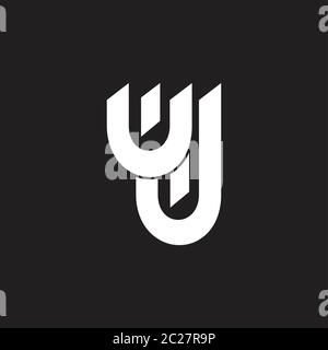 letter uj simple paper sheet design logo vector Stock Vector
