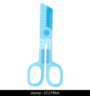 Garden scissors for roses isolated on white background. Scissors for trimming in flat design. Garden clipper. Vector illustration Stock Vector