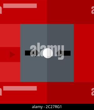 Fire alarm system isolated on white background. Red extinguish box symbol in flat style. Vector illustration Stock Vector