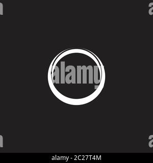 simple geometric 3d flat ring symbol logo vector Stock Vector