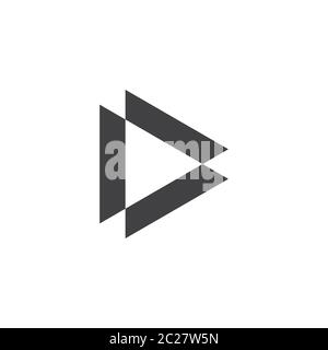 abstract letter d triangle geometri clogo vector Stock Vector