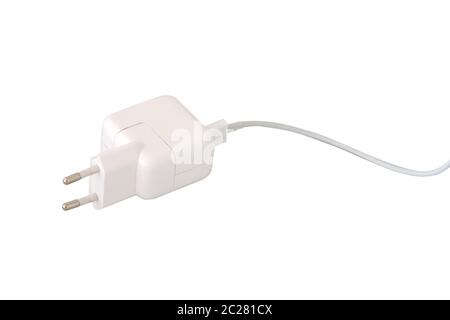 Smartphone Charger Isolated on White Background Stock Photo
