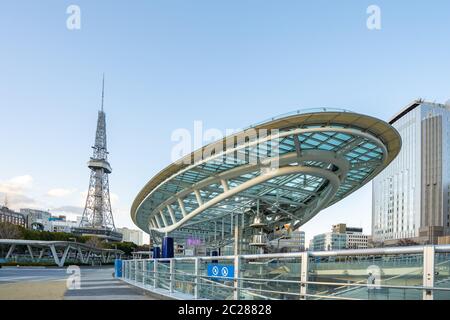 Nagoya cityscape with landmark buildings in Nagoya, Japan Stock Photo
