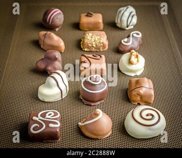 Luxury chocolate candies Stock Photo