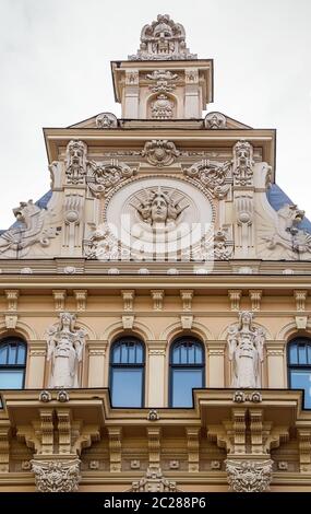 the building in Art Nouveau style, Riga Stock Photo