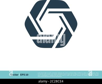 Camera Lens Icon Vector Logo Template Illustration Design. Vector EPS 10. Stock Vector