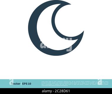 Abstract Eclipse Moon Icon Vector Logo Template Illustration Design. Vector EPS 10. Stock Vector