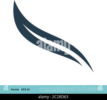 Abstract Leaf / Grass Ornamental Icon Vector Logo Template Illustration Design. Vector EPS 10. Stock Vector