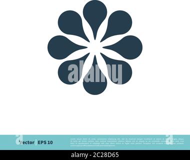 Ornamental Flower Icon Vector Logo Template Illustration Design. Vector EPS 10. Stock Vector
